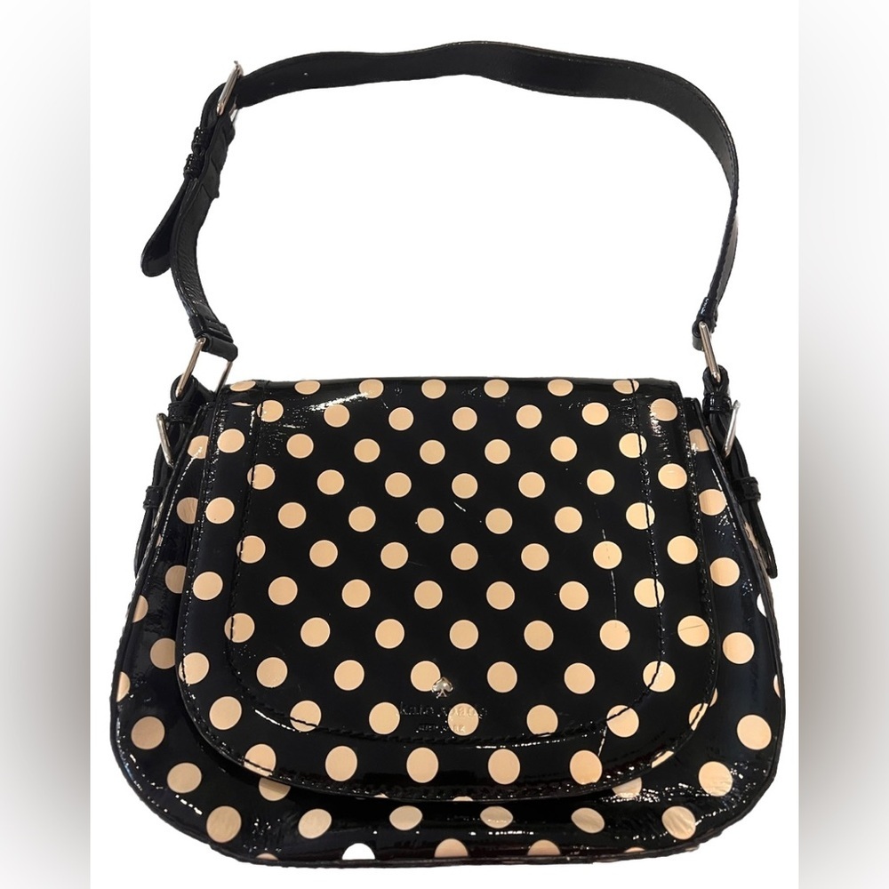 Kate Spade Black and Cream Polka Dot Shoulder Bag
